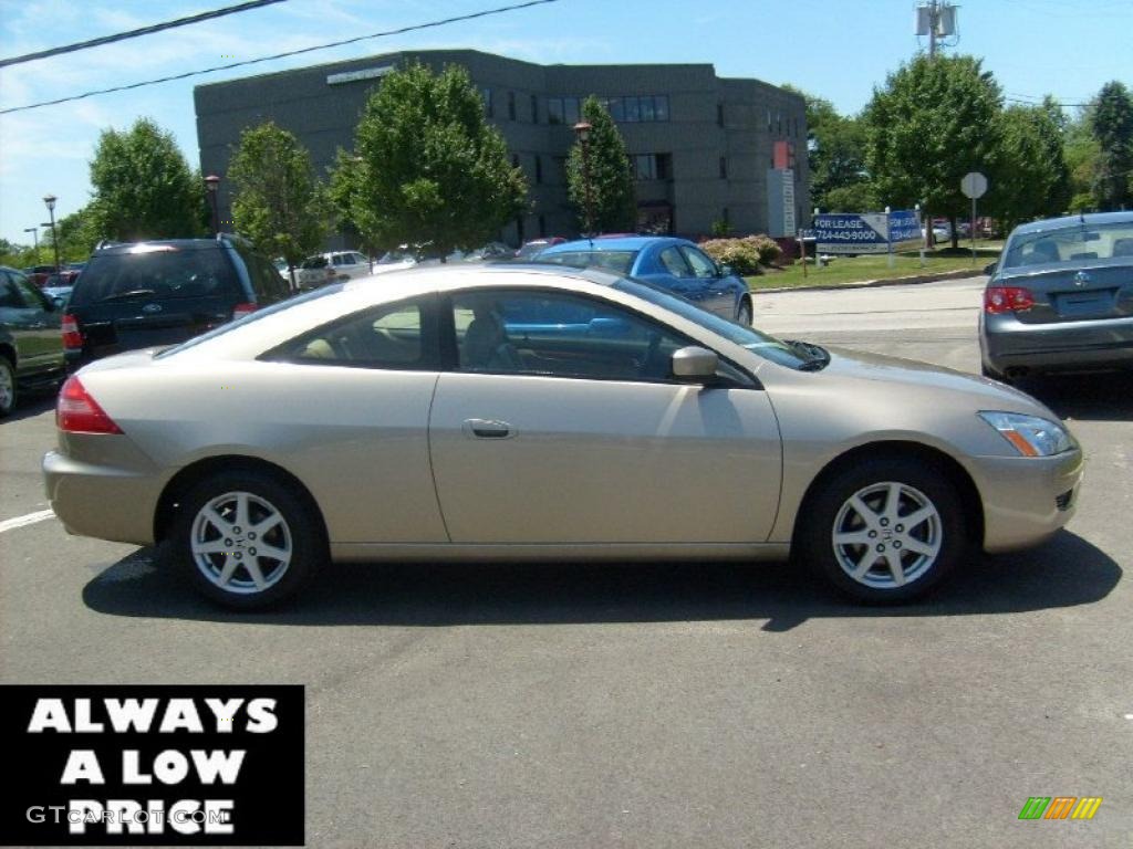 2003 Accord EX V6 Coupe - Desert Mist Metallic / Ivory photo #8