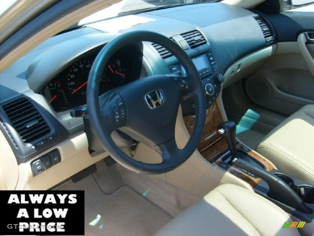 2003 Accord EX V6 Coupe - Desert Mist Metallic / Ivory photo #11