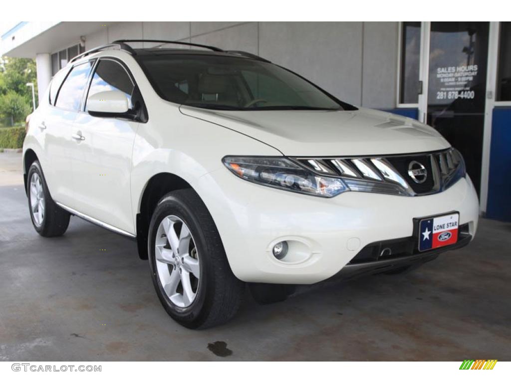 2009 Murano SL - Glacier Pearl / Beige photo #1