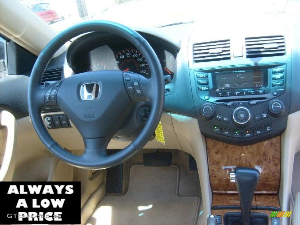 2003 Accord EX V6 Coupe - Desert Mist Metallic / Ivory photo #15
