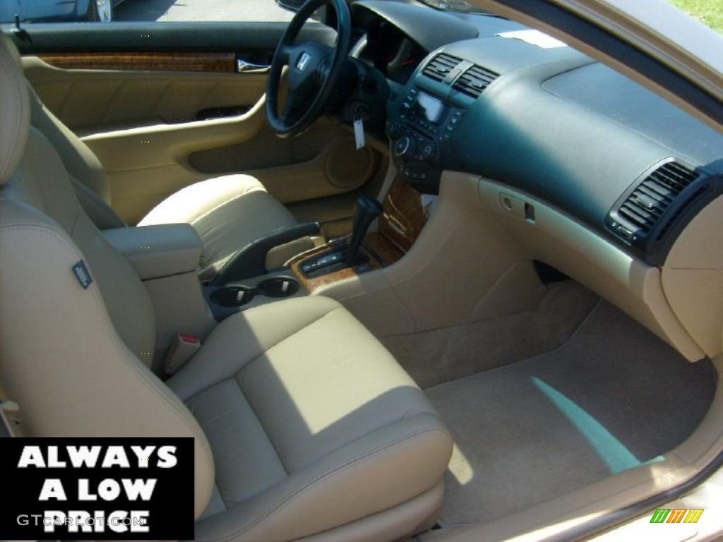 2003 Accord EX V6 Coupe - Desert Mist Metallic / Ivory photo #17