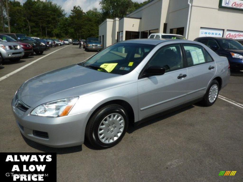 2007 Accord Value Package Sedan - Alabaster Silver Metallic / Black photo #3