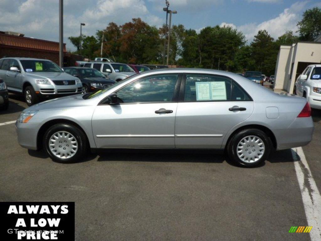 2007 Accord Value Package Sedan - Alabaster Silver Metallic / Black photo #4