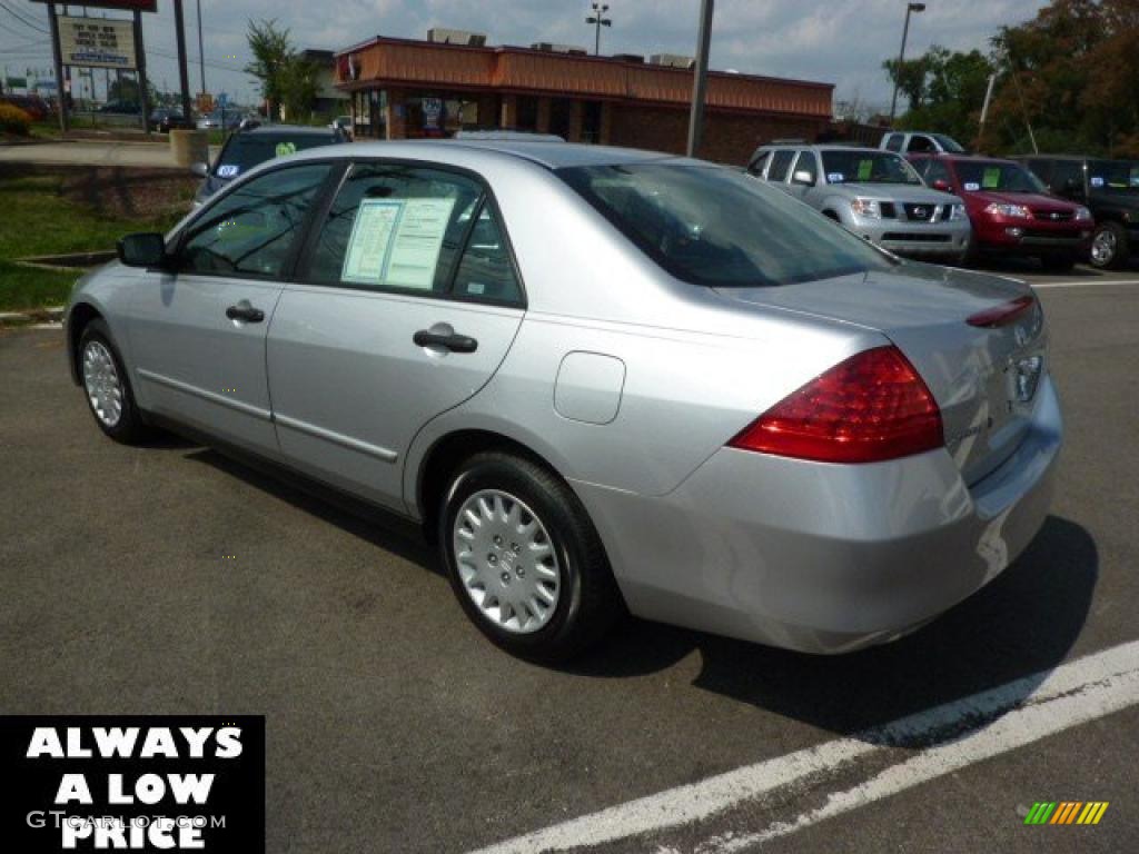 2007 Accord Value Package Sedan - Alabaster Silver Metallic / Black photo #5