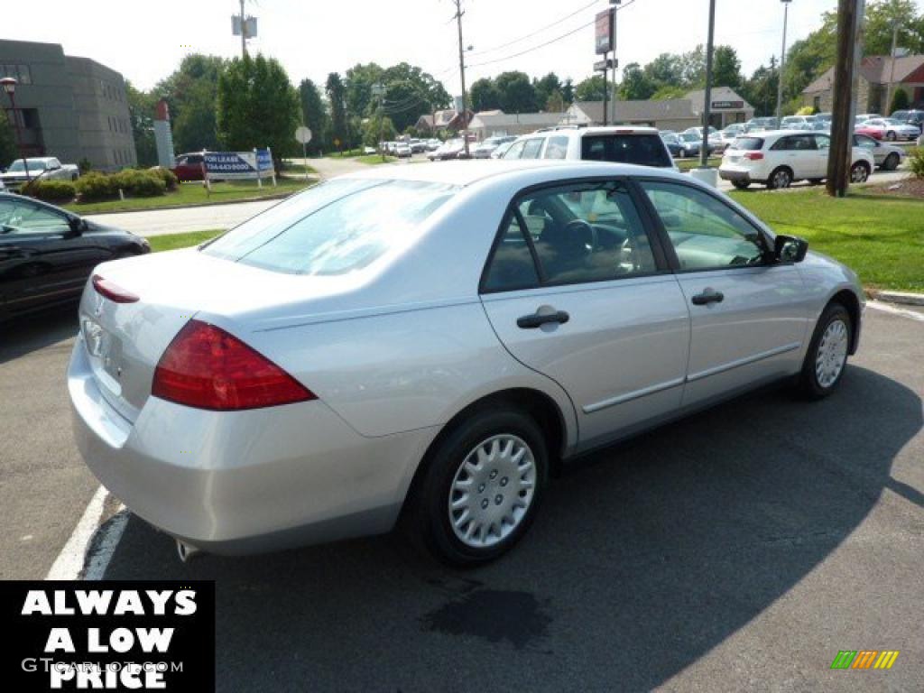 2007 Accord Value Package Sedan - Alabaster Silver Metallic / Black photo #7