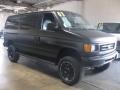 Black 2003 Ford E Series Van E350 Super Duty Commercial 4x4