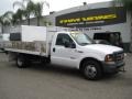 2005 Oxford White Ford F350 Super Duty XL Regular Cab Chassis Stake Truck  photo #1