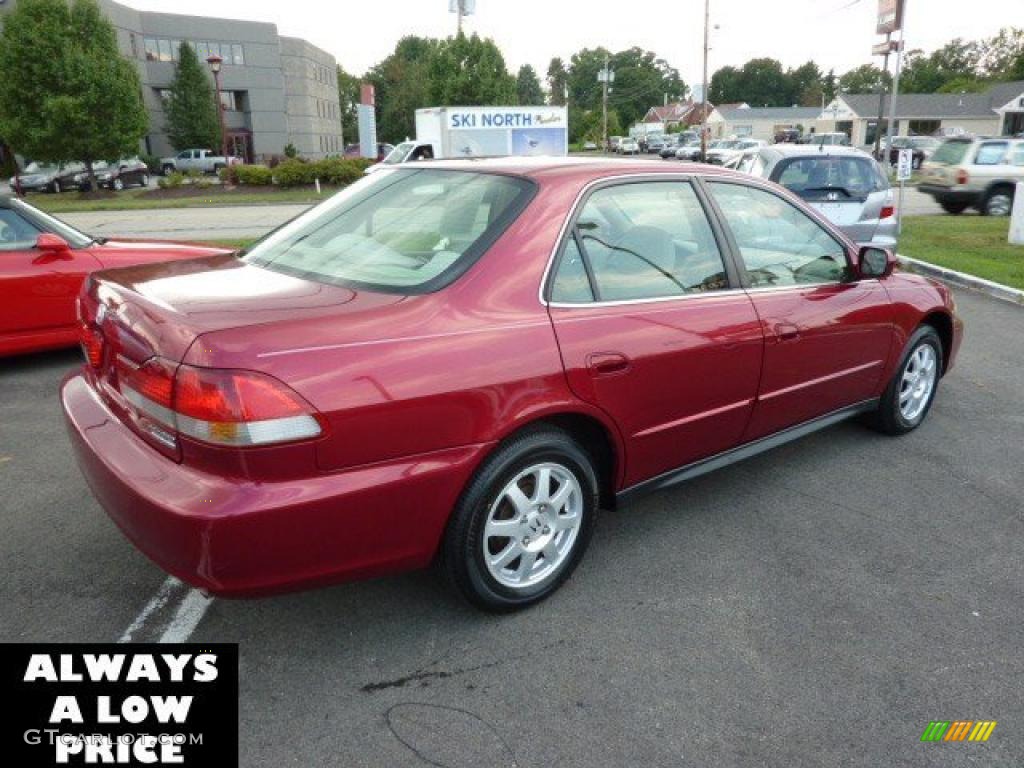 2002 Accord SE Sedan - Firepepper Red Pearl / Ivory photo #7