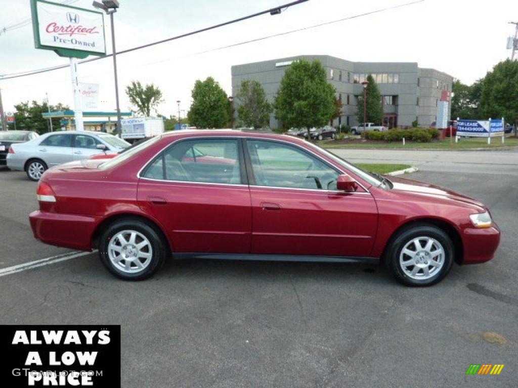 2002 Accord SE Sedan - Firepepper Red Pearl / Ivory photo #8