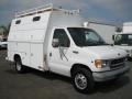 Oxford White 1999 Ford E Series Cutaway E350 Commercial Utility Truck