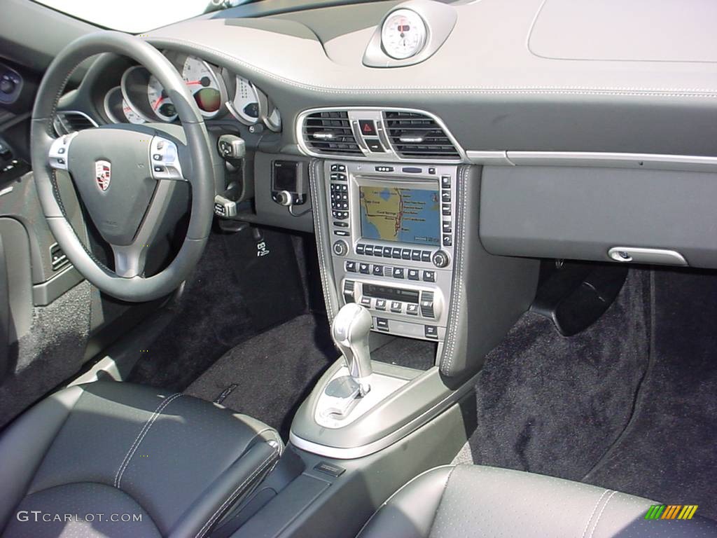 2008 911 Turbo Cabriolet - Atlas Grey Metallic / Black photo #12