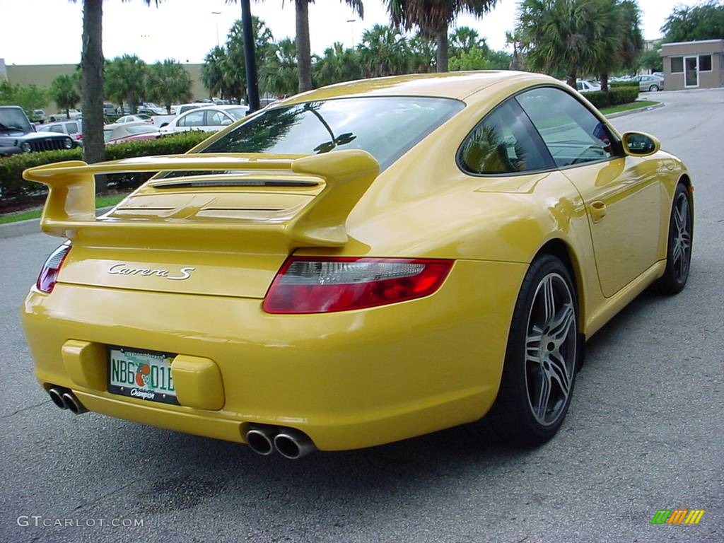 2008 911 Carrera S Coupe - Speed Yellow / Black photo #3