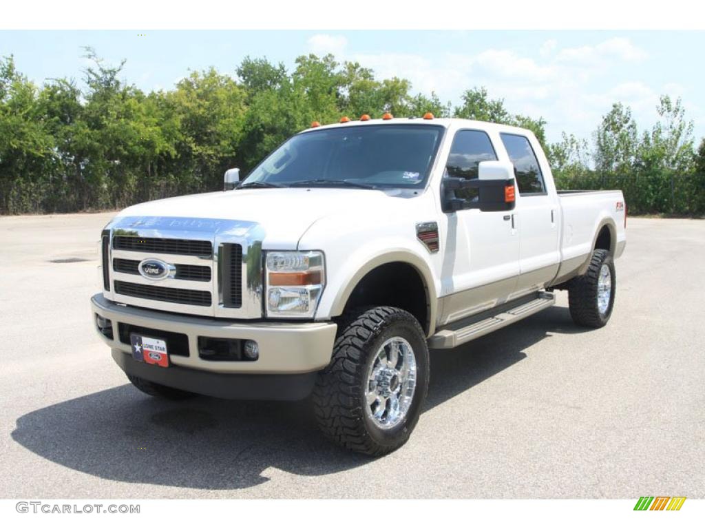 2010 F350 Super Duty King Ranch Crew Cab 4x4 - Oxford White / Chaparral Leather photo #8