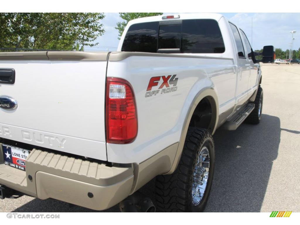 2010 F350 Super Duty King Ranch Crew Cab 4x4 - Oxford White / Chaparral Leather photo #14