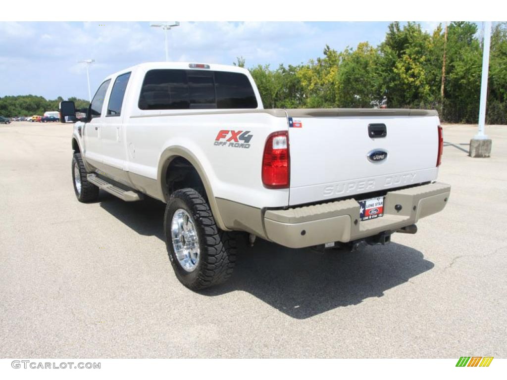 2010 F350 Super Duty King Ranch Crew Cab 4x4 - Oxford White / Chaparral Leather photo #19