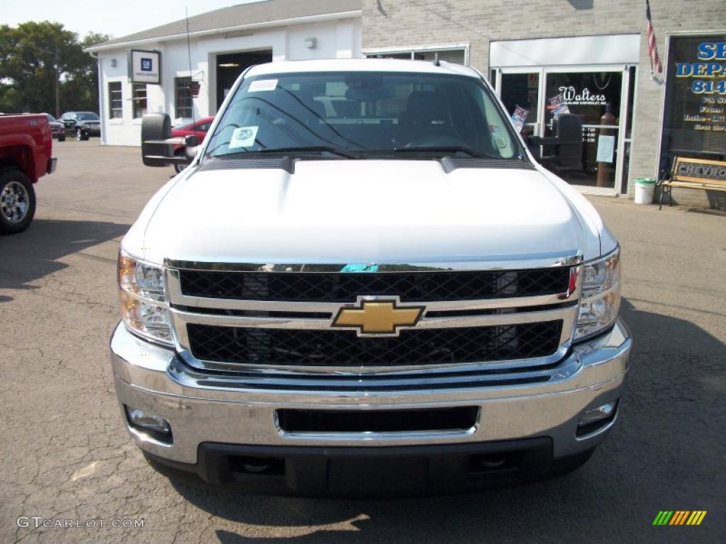 2011 Silverado 3500HD LTZ Crew Cab 4x4 - Summit White / Ebony photo #2