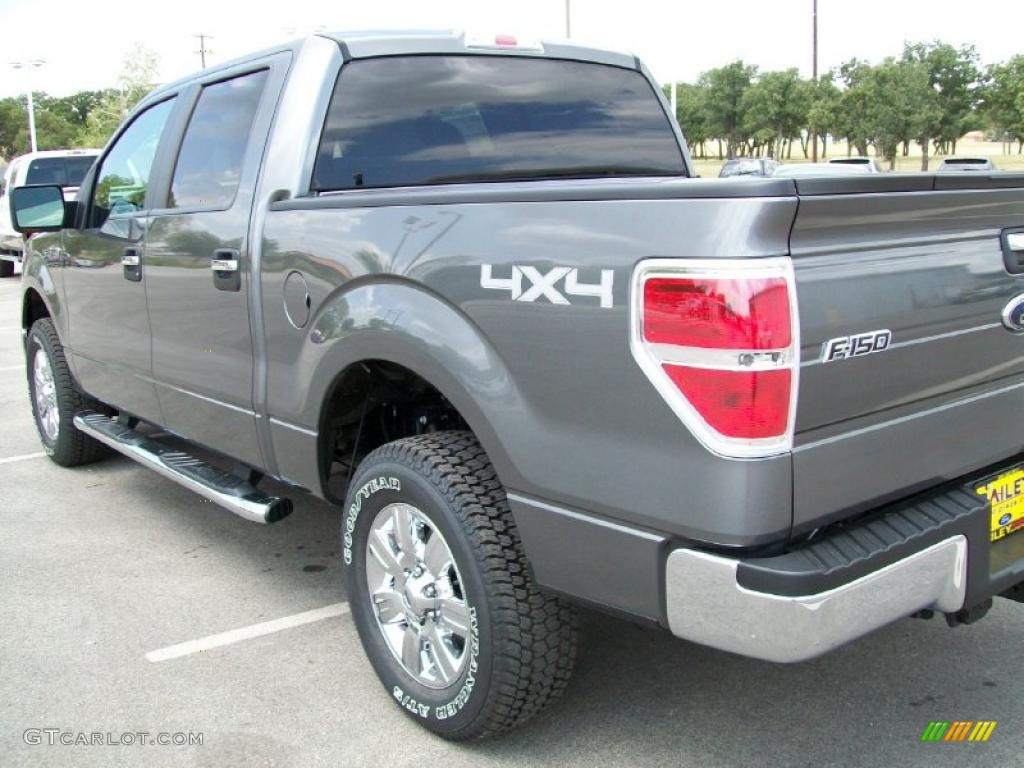 2010 F150 XLT SuperCrew 4x4 - Sterling Grey Metallic / Medium Stone photo #4