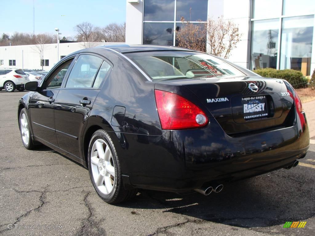 2004 Maxima 3.5 SE - Onyx Black / Frost Gray photo #7