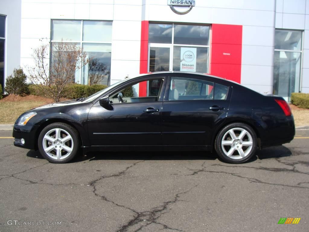2004 Maxima 3.5 SE - Onyx Black / Frost Gray photo #8