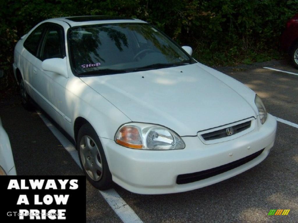 1998 Civic EX Coupe - Taffeta White / Gray photo #3
