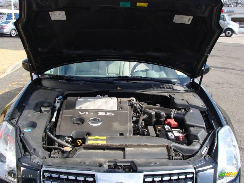 2004 Maxima 3.5 SE - Onyx Black / Frost Gray photo #16