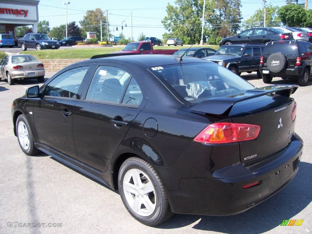2009 Lancer ES Sport - Tarmac Black Pearl / Black photo #3