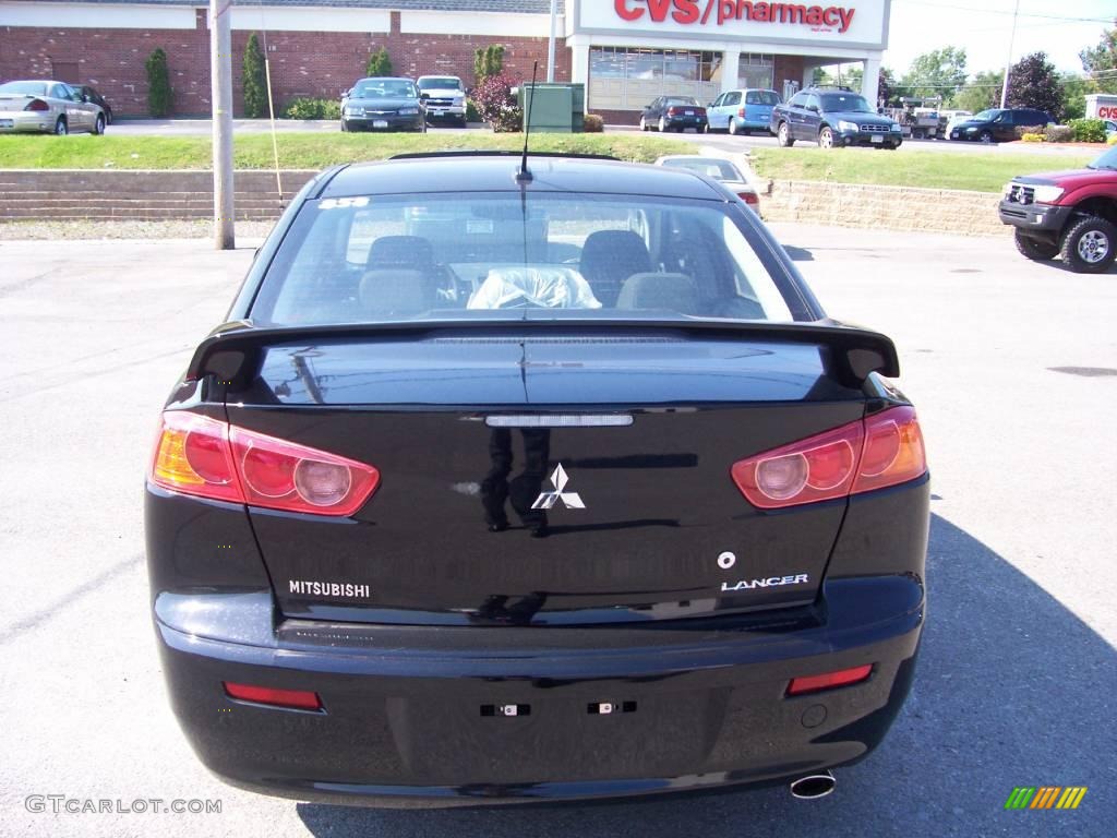 2009 Lancer ES Sport - Tarmac Black Pearl / Black photo #4