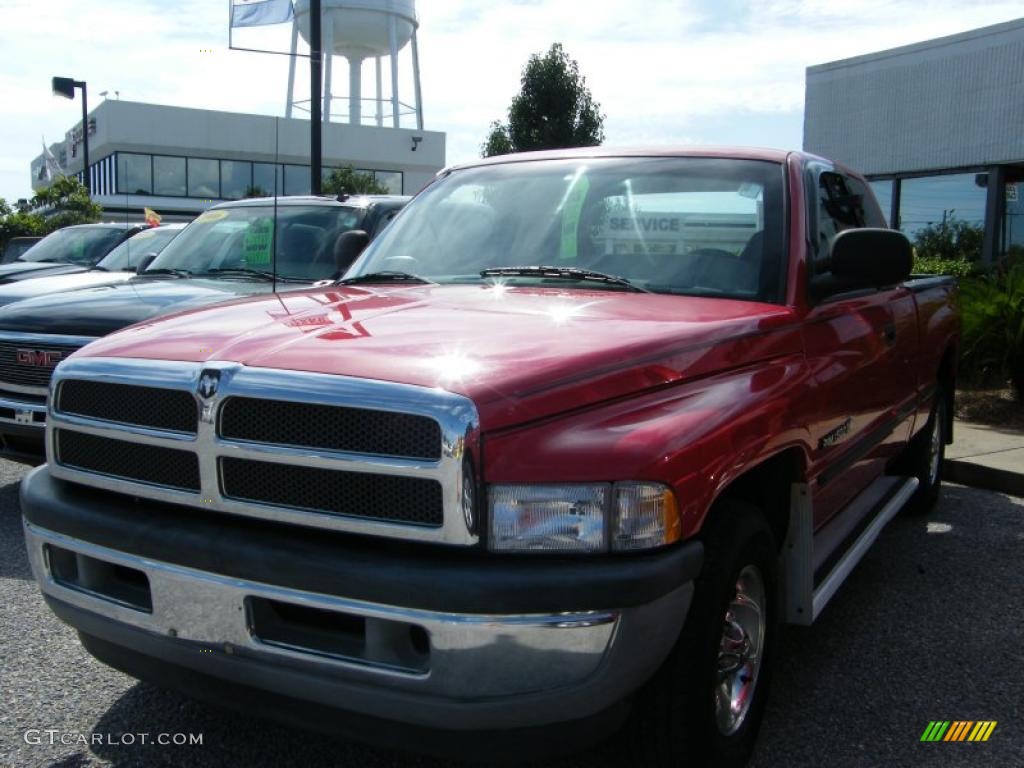1998 Ram 1500 ST Extended Cab - Flame Red / Gray photo #1