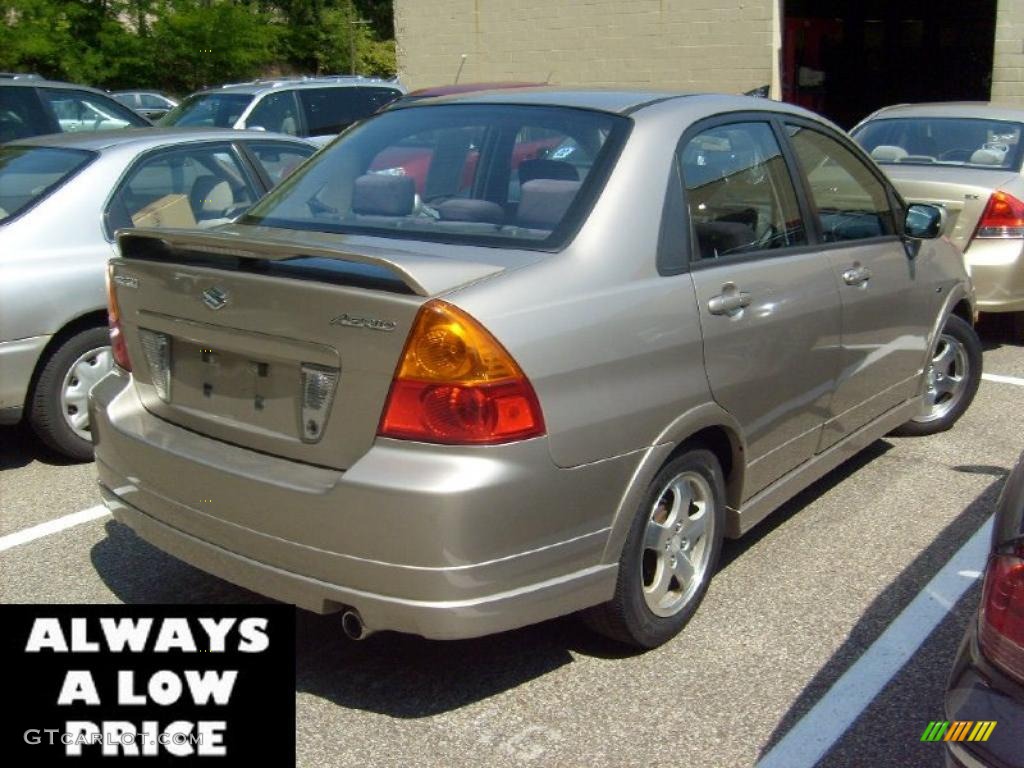 2004 Aerio S Sedan - Cool Beige Metallic / Black photo #2