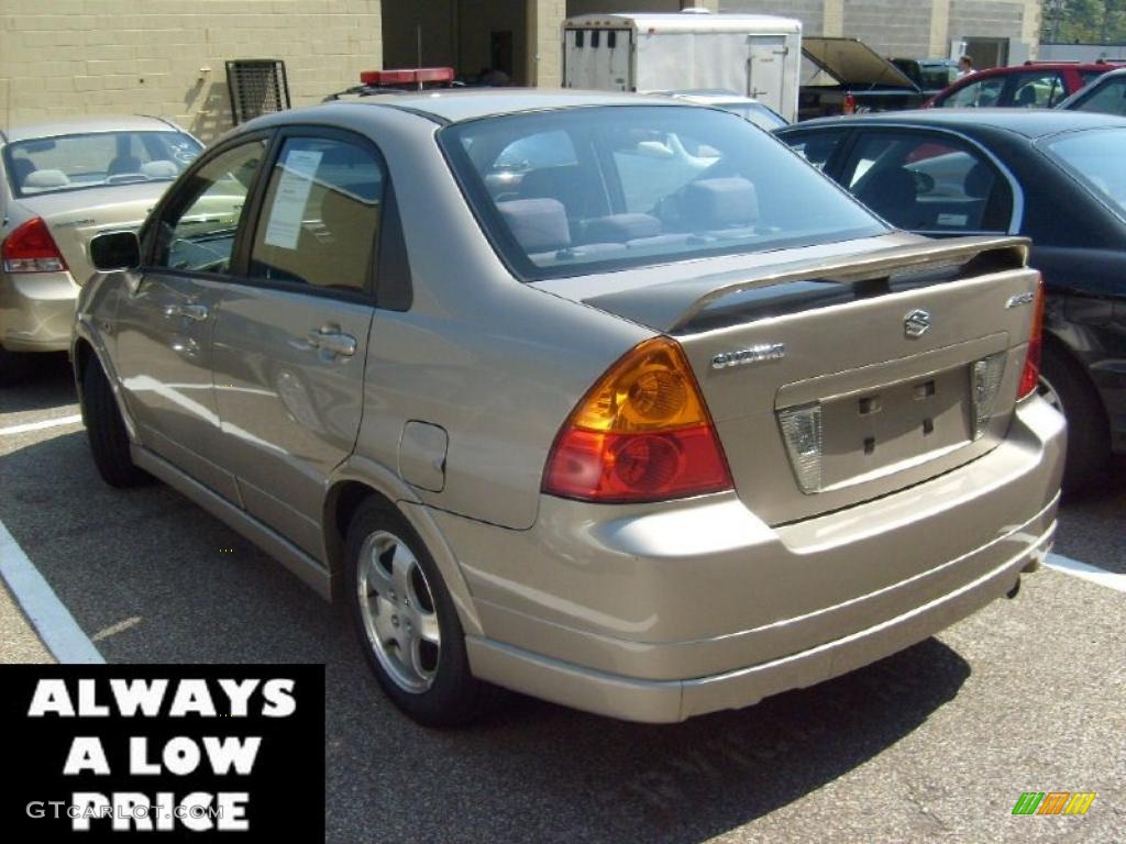 2004 Aerio S Sedan - Cool Beige Metallic / Black photo #3