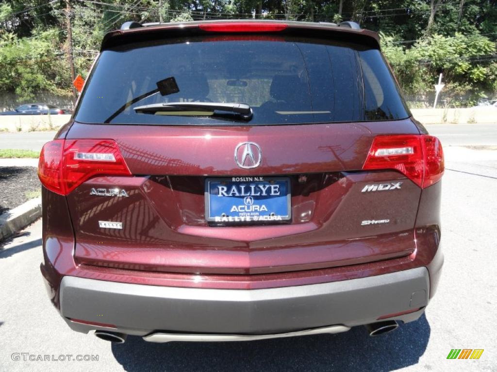 2007 MDX Sport - Dark Cherry Red Pearl / Parchment photo #5