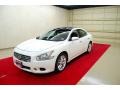 2009 Winter Frost White Nissan Maxima 3.5 SV Premium  photo #3