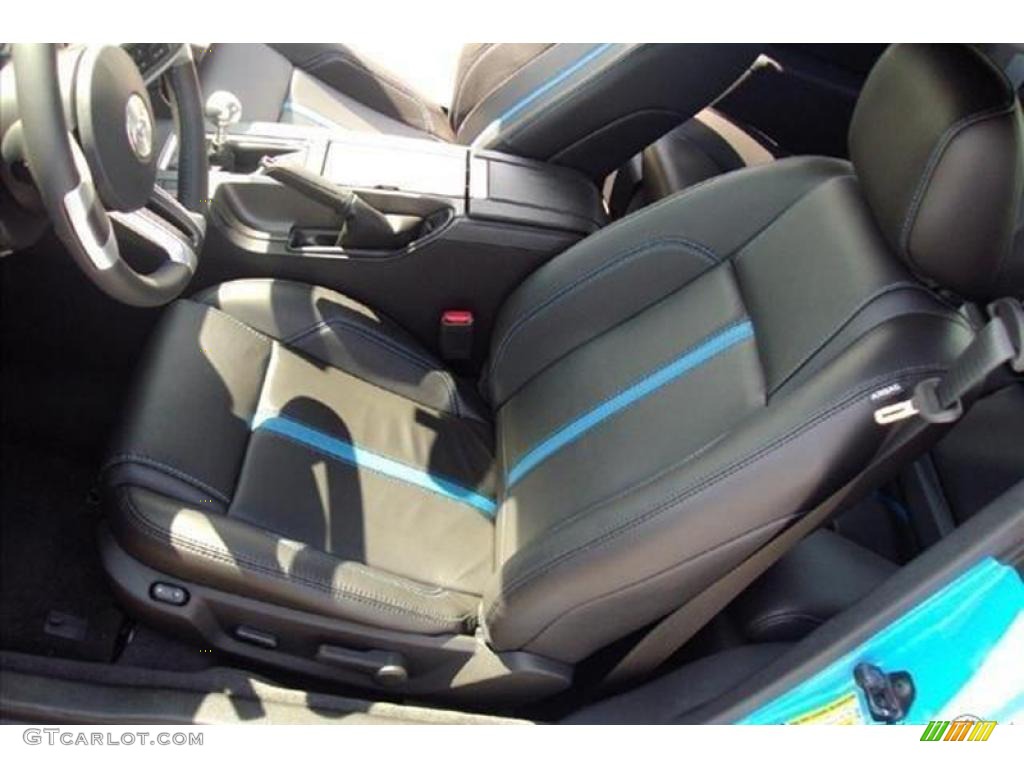 2010 Mustang GT Premium Coupe - Grabber Blue / Charcoal Black/Grabber Blue photo #39