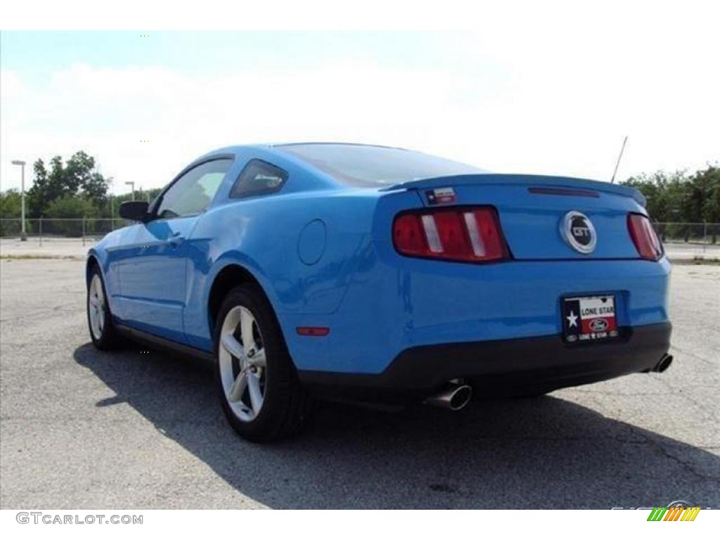 2010 Mustang GT Premium Coupe - Grabber Blue / Charcoal Black/Grabber Blue photo #62