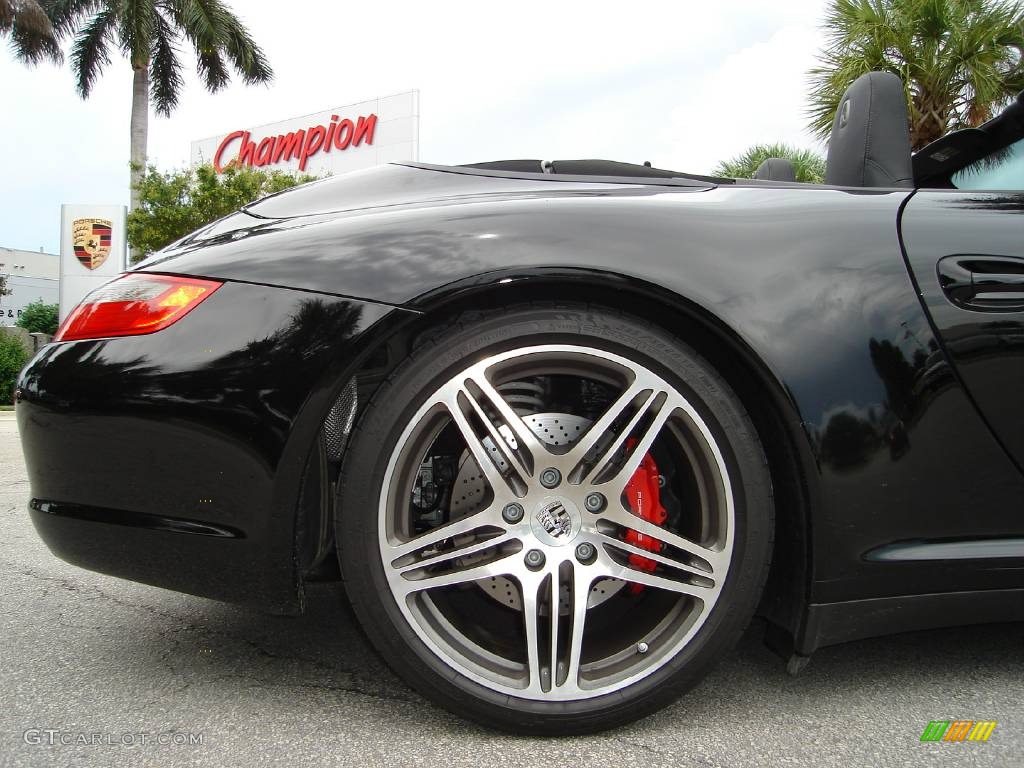 2008 911 Carrera 4S Cabriolet - Black / Black photo #5