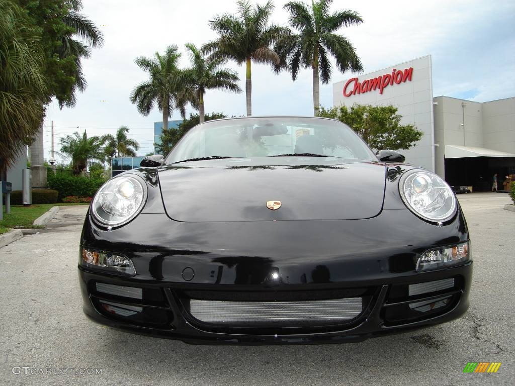 2008 911 Carrera 4S Cabriolet - Black / Black photo #7