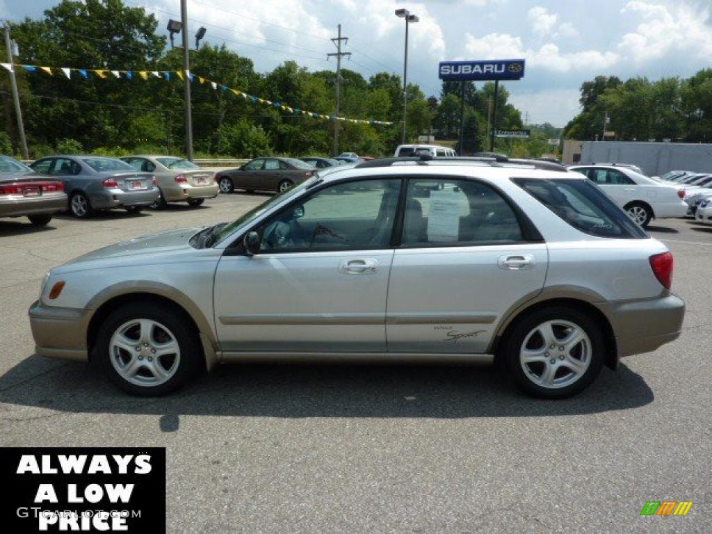 2002 Impreza Outback Sport Wagon - Platinum Silver Metallic / Gray photo #4