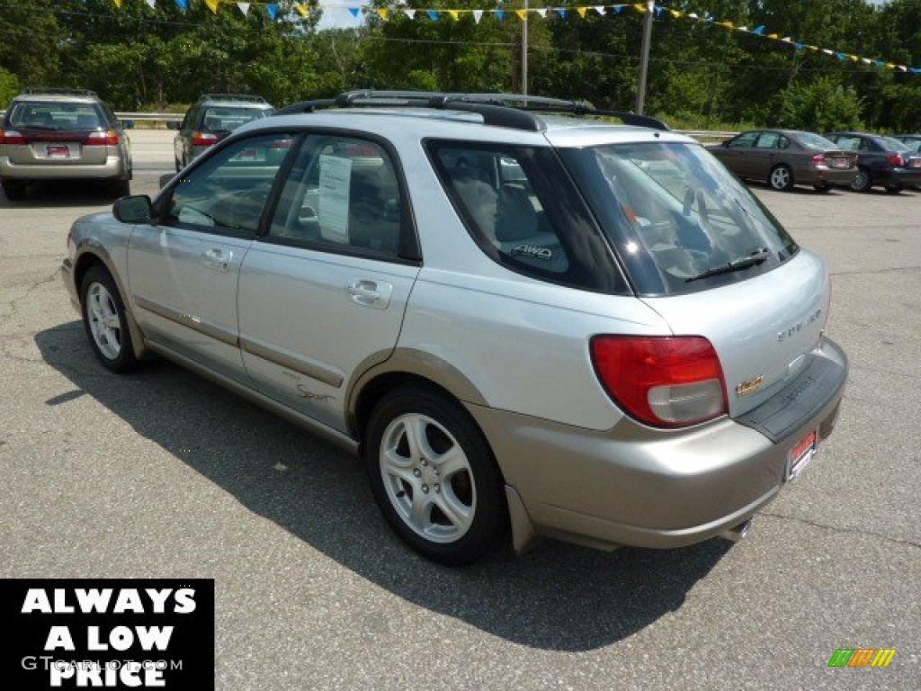2002 Impreza Outback Sport Wagon - Platinum Silver Metallic / Gray photo #5