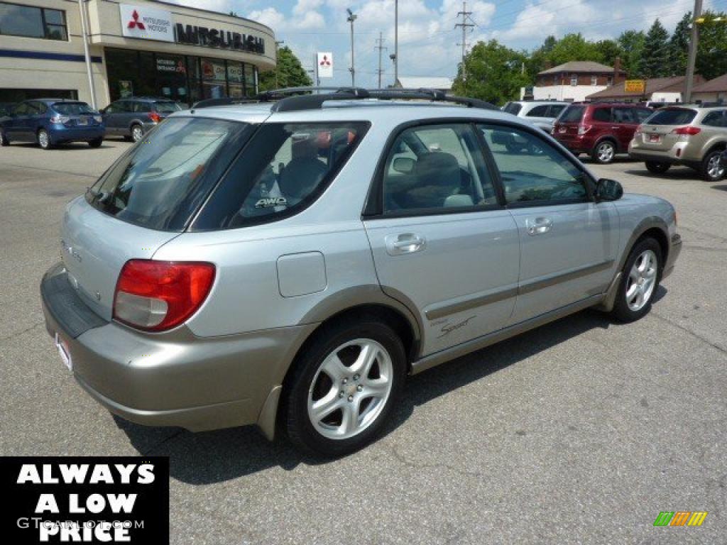 2002 Impreza Outback Sport Wagon - Platinum Silver Metallic / Gray photo #7