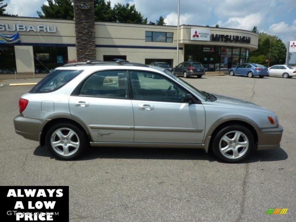 2002 Impreza Outback Sport Wagon - Platinum Silver Metallic / Gray photo #8