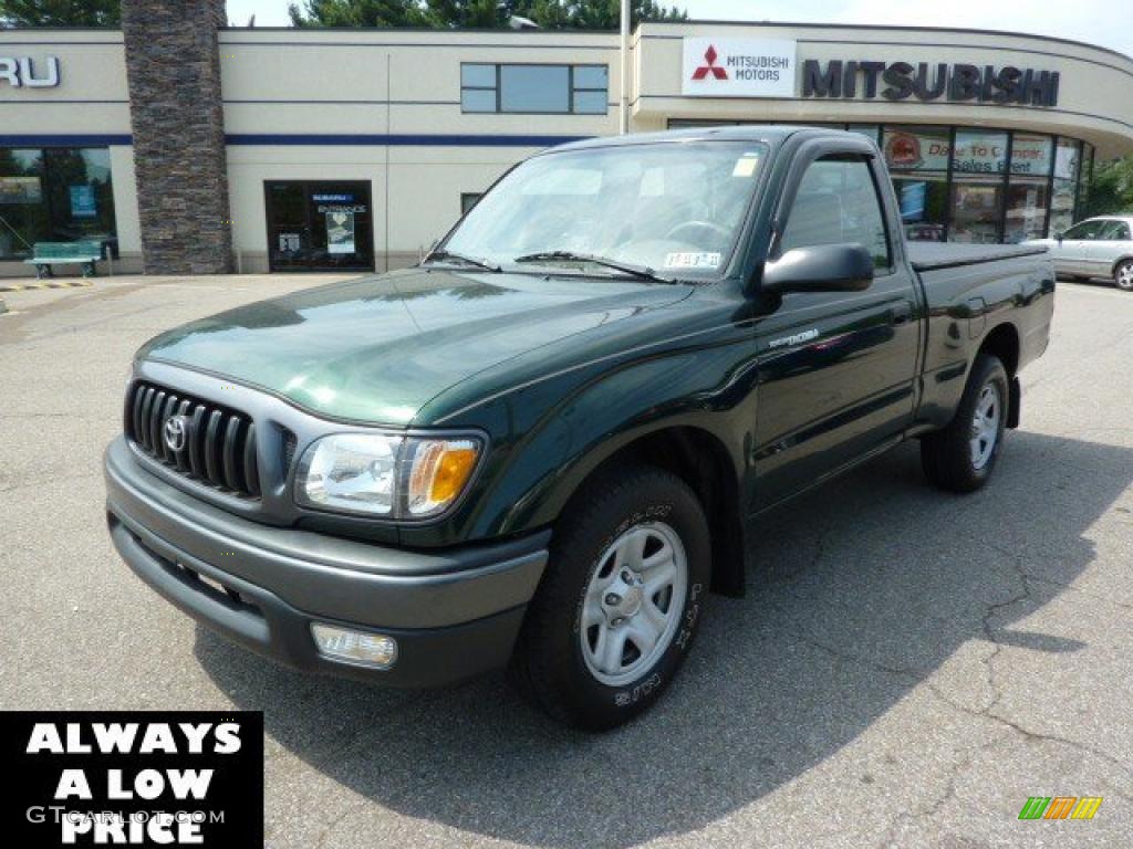 2003 Tacoma Regular Cab - Imperial Jade Green Mica / Oak photo #1