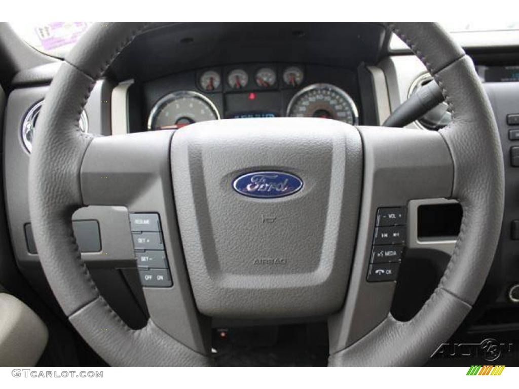 2010 F150 XLT SuperCab - Sterling Grey Metallic / Medium Stone photo #26