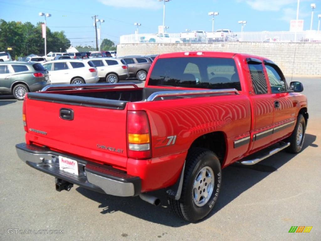 2000 Silverado 1500 LS Extended Cab 4x4 - Victory Red / Graphite photo #4