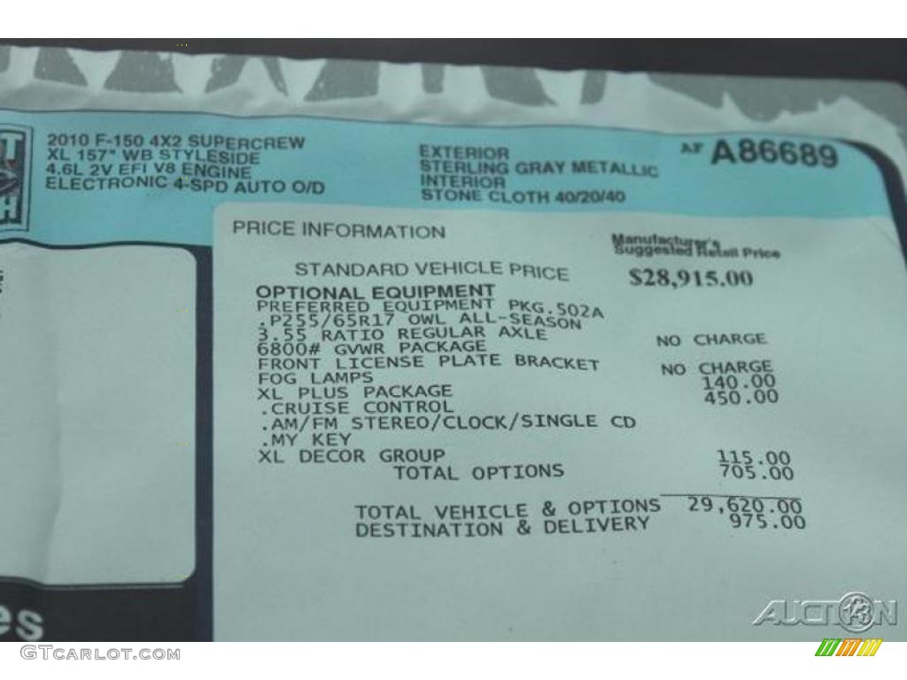 2010 F150 XL SuperCrew - Sterling Grey Metallic / Medium Stone photo #30