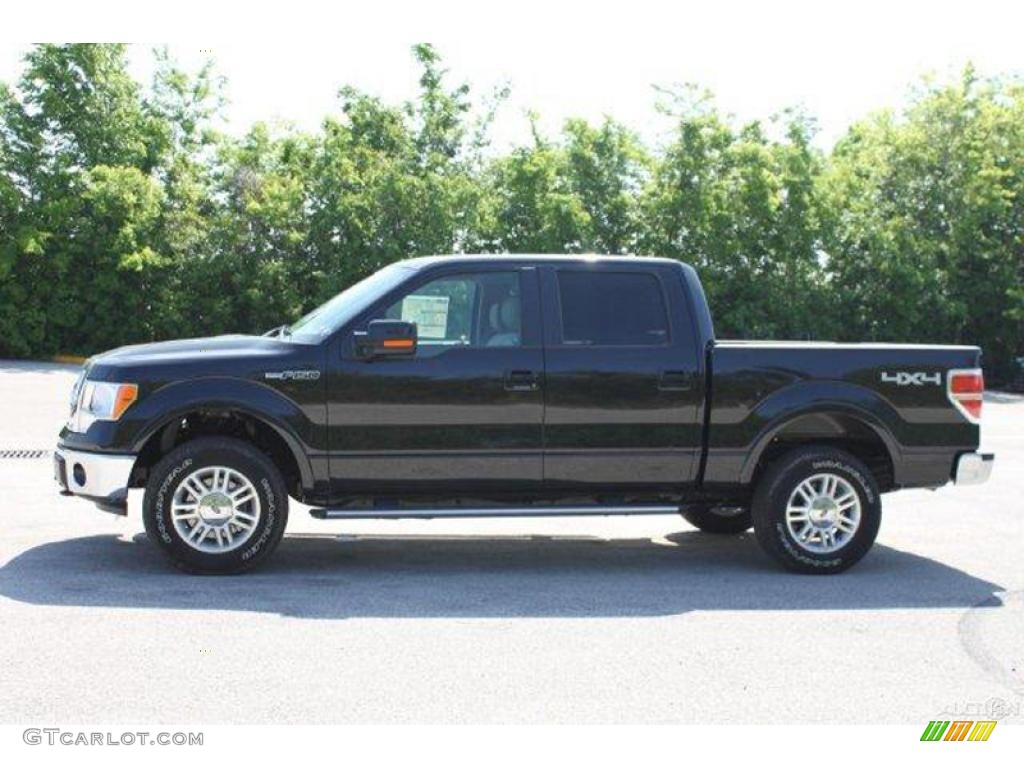 2010 F150 Lariat SuperCrew 4x4 - Tuxedo Black / Tan photo #5