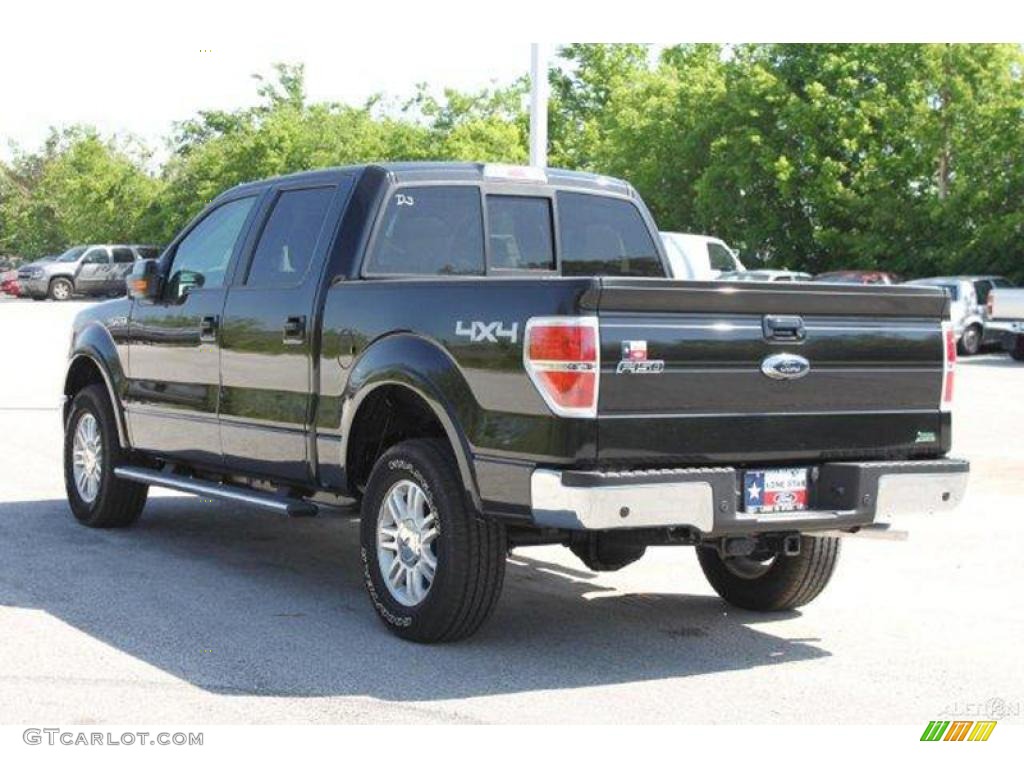 2010 F150 Lariat SuperCrew 4x4 - Tuxedo Black / Tan photo #6