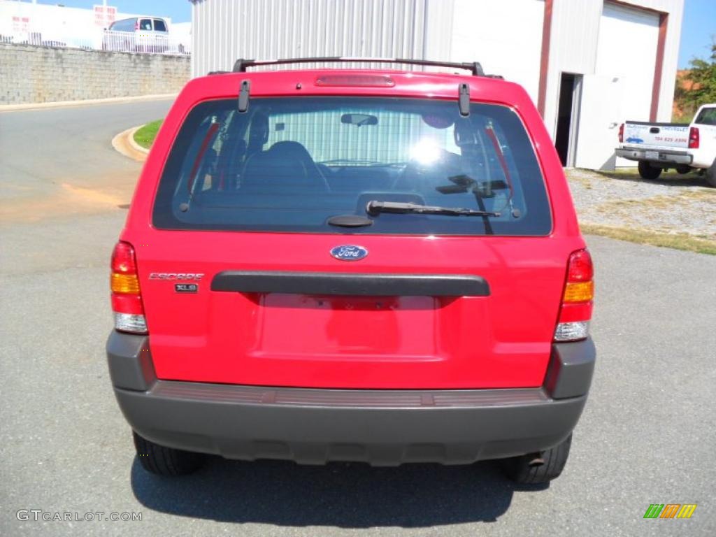 2001 Escape XLS V6 4WD - Bright Red Metallic / Medium Graphite Grey photo #3