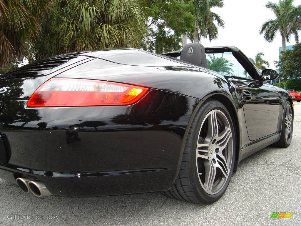 2008 911 Carrera 4S Cabriolet - Black / Black photo #14