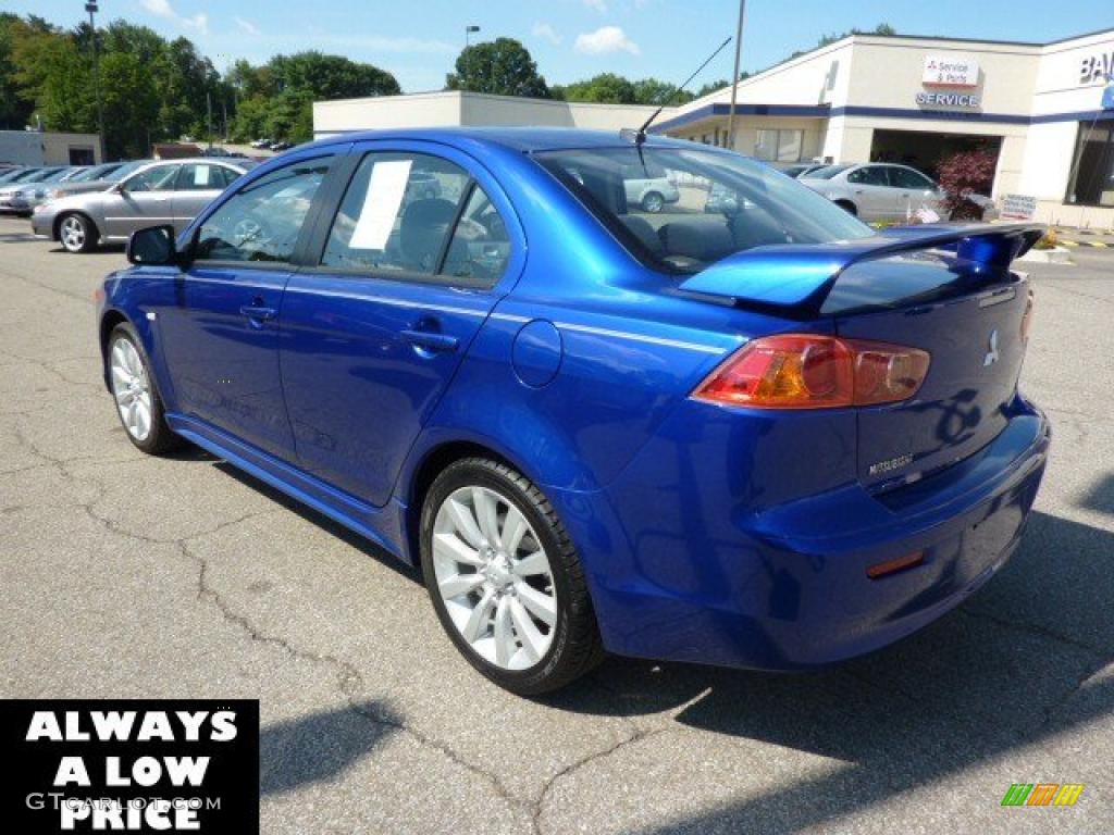 2008 Lancer GTS - Electric Blue Pearl / Black photo #3