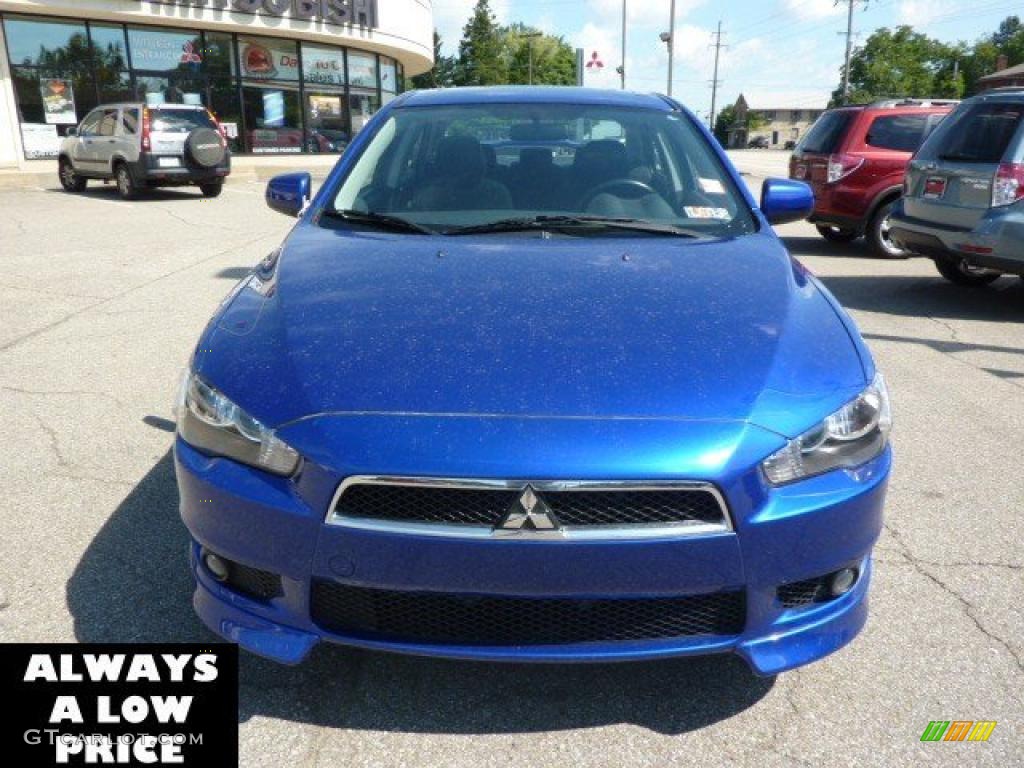 2008 Lancer GTS - Electric Blue Pearl / Black photo #8